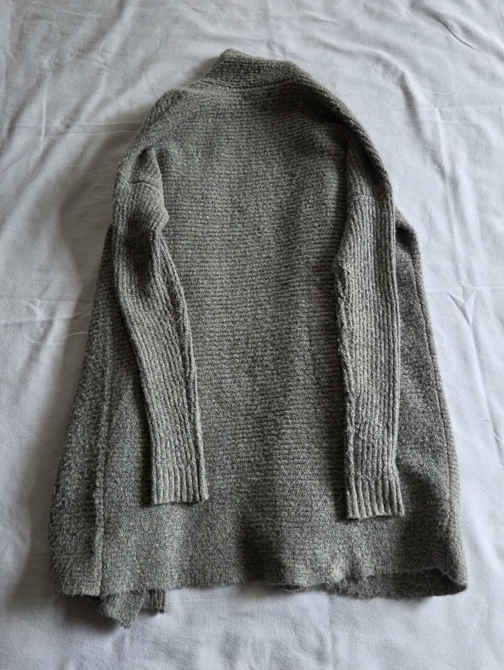 American Eagle Outfitters Open-Front Shawl Collar Cardigan - Gray - Picture 6 of 6